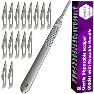 #11 Dermaplane Razors Pack of 15 Razors  + Dermaplane  Handle for Comfort Body Care Hair Removal