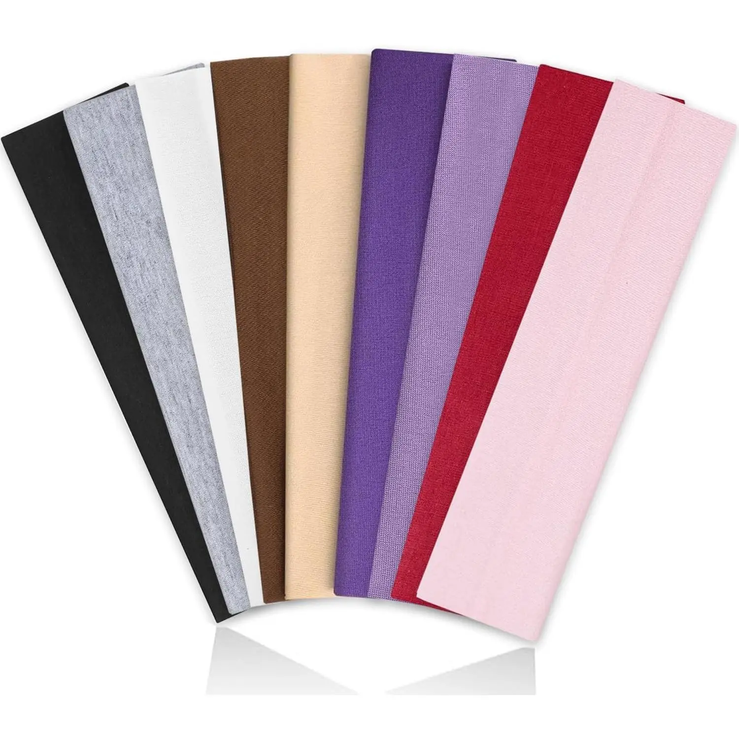 Headbands for Women Non Slip, 9 count Soft Elastic Hair Bands for Women's Hair, Fashion Stretchy Fabric  Bands Headbands for Daily Workout Yoga Running