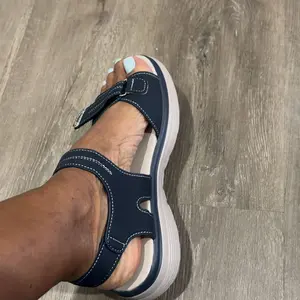 Womens Sporty Style Flat Sandals Open Toe Walking Comfy Casual Low Wedge Summer Shoes Springfresh