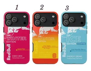 [FREE SILICONE SUCTION PAD] New Red Bull Fuji Apple Ginger Energy Drink Tough Phone Case, The Winter Edition, Gift For Fans, Accessories Protection, Case for iPhone 17 16 15 14 13 12 11 Pro Max Plus & Samsung Galaxy S25 S24 S23 S22 S21