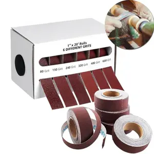 Mixed Grit Sandpaper Roll, 6 Counts Sandpaper Roll for Woodworking, Car Metal-Polishing, Abrasive & Finishing Products,