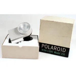 VINTAGE POLAROID WINK LIGHT MODEL 250 WITHOUT CORD IN ORIG. BOX, VINTAGE
