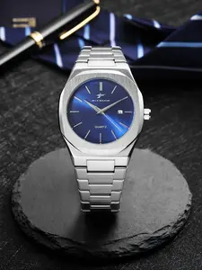RICECGO Octagonal Calendar Quartz Strip Watch for Men's Business Fashion Texture Watch Simple and Elegant Timepiece Quartz Analog Watch Showcases Style Stylish Men's Accessories Modern Fashionable Wristwatch