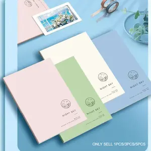 A5/B5 Morandi Simple Notebook, Soft Cover Student Thick Stitched Journal, Lined Pages, Ideal for Writing, School Office Stationery Supplies