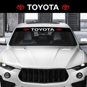 Toyota Car Windshield Sticker, Waterproof Sunproof High Temperature Resistant Decoration, Custom Style Modification Decal, Fits All Toyota Models