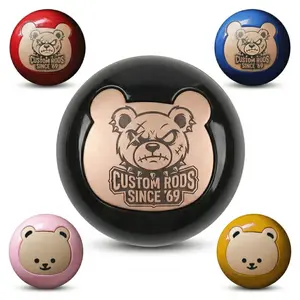 Bear Pattern Push to Start Button Cover for Car Interior Direct Press Ignition Accessory with No Flip Design