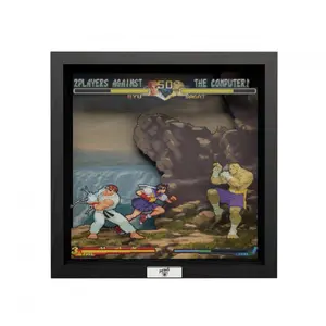 Officially Licensed Capcom Street Fighter Alpha 2 Dramatic Battle Pixel Frame Shadow Box