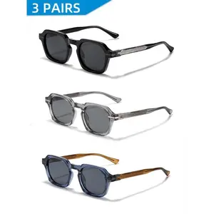 Unisex Round Frame Sunglasses with Uv400 Protection, Casual Style PC & Cp Lenses, Perfect for Beach, Driving, Photography Props