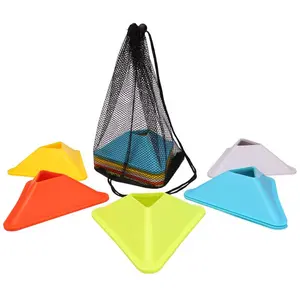 Football Training Marking Plate, Triangular Marking Plate With Accessories & Storage Bag, Portable And Convenient, Football Training Equipment For Outdoor Activities