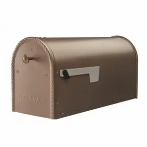Solar Group  Post Mount Mailbox - Bronze, Large