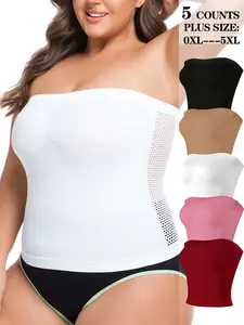 Women's Wireless Bralette Set, High Elasticity Seamless Fitted Camisole, Breathable Non-Slip Underwear, Casual Summer Tops, All Seasons Wear, Womenswear