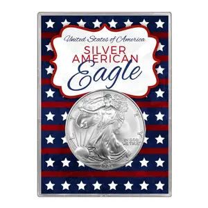 2005 $1 American Silver Eagle Gift Holder – Stars and Stripes Design