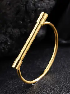 Unisex Street Style Horseshoe Shaped Trendy Stack Bangle, Trendy Minimalist Elegant Bangle Bracelets, Fashionable Vintage Jewelry for Women & Men As Gift, Modern Fashion Accessories, Stainless Steel Bracelet