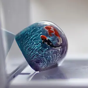 Koi Fish resin keycap Handmade Mechanical Keyboard keycaps