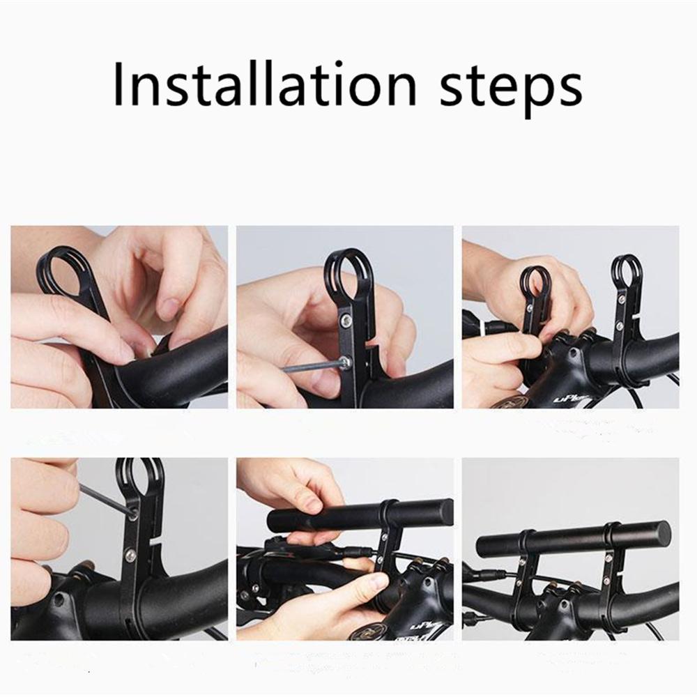 30cm Bicycle Handlebar Extended Bracket MTB Headlight Mount Extented Bar Road Mountain Bike Handlebar Extender Rack Parts