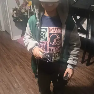 Boys' Zipper Hooded Fleece-Lined Jacket Winter Outdoor Sports Sweatshirt Warm Coat Ages 3-14