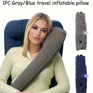 Foldable Travel Pillow, Lightweight Portable, Car Plane Sea Travel Essential, Neck Support with Armrests, Includes Eye Mask Foot Rest Leg Hammock