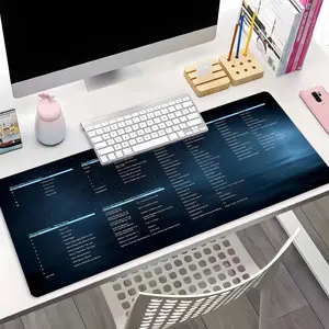 Multi-Software Shortcuts Desk Mat, XXL Extended Mouse Pad with Anti-Slip Base, All-In-One Hotkey Cheat Sheet Desk Pad for Office & Design Work, Quick Reference Pad for Students & Professionals