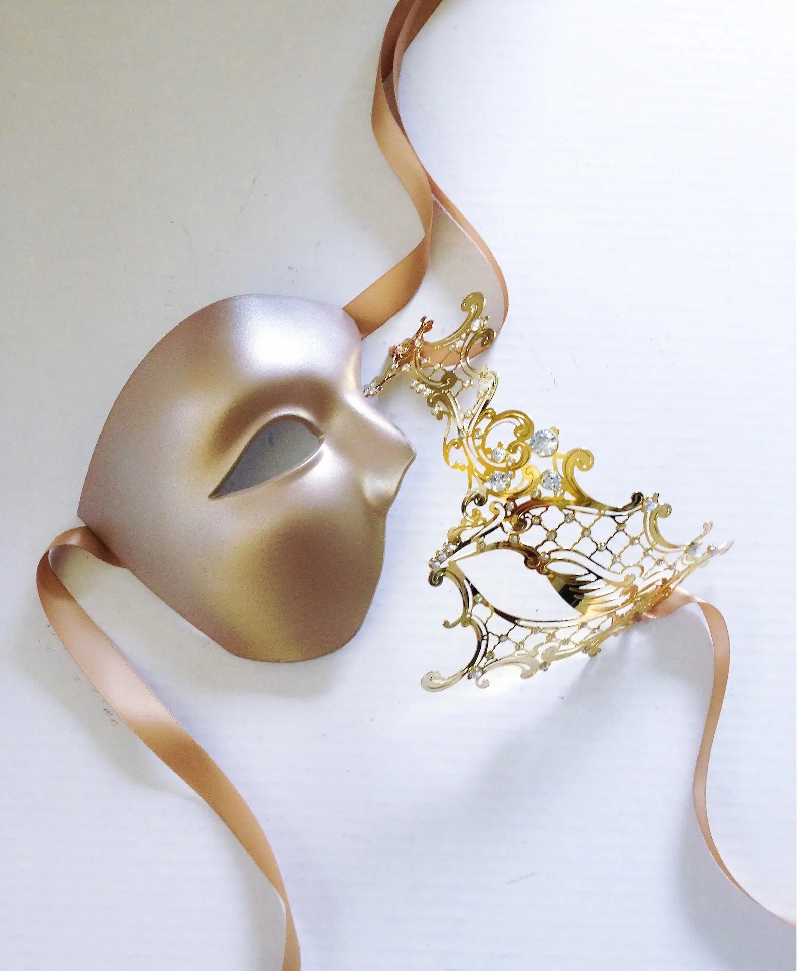Venetian Phantom Masks - Gold Venetian Phantom Masks - Gold