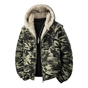 Men's Zip Up Hoodie Jacket With Fur Trim Oversized Thick Faux Shearling Coat Black And White Hooded Winter Jacket