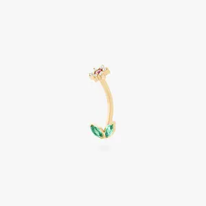 Studs CZ Flower Barbell