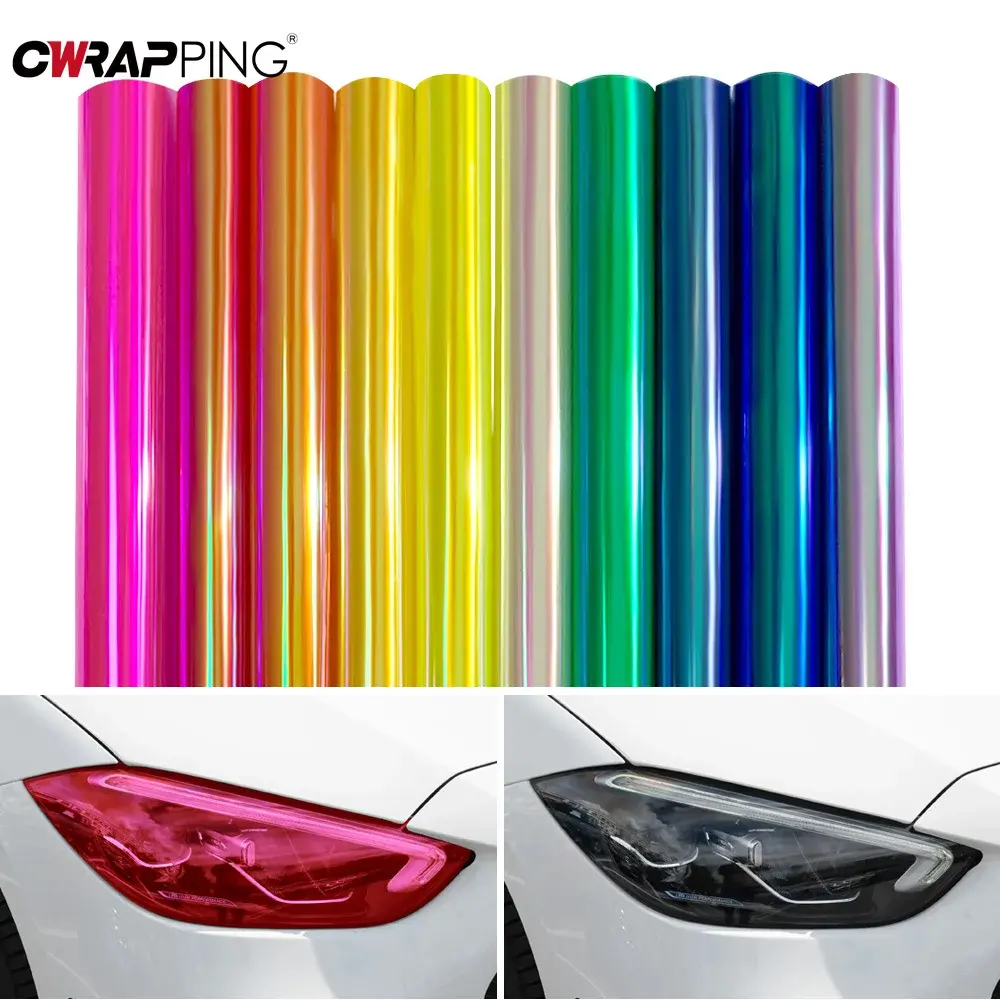 Chameleon Car Headlight Tint Film Cover Vinyl Wrap Stickers Headlight Taillight Fog Brake Light Film for Moto Auto Accessories