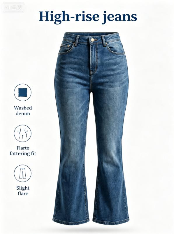 【Plus Size】Women's Plus Size Elastic Slim-Fit Solid Lace Flared Jeans, Comfy Breathable Casual Lounge Trousers for Daily Wear, All-Season Bottoms WH48