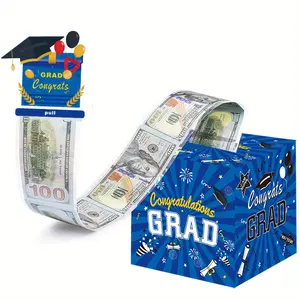 [Graduation Money Box] Blue Graduation Surprise Money Box - Creative Cash Gift Box for Grad Party Decor & Celebration, Perfect Graduation Gift Idea, Cash Gift, Surprise, Graduation Ceremony Occasion, Graduation Party Decorations