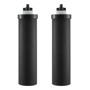 VEVOR Water Filters Replacement, Purification Elements, Activated Carbon Replacement Filters, Easy to Replace Water Filter, Gravity Water Filter System, Compatible with Most Brands, Pack of 2, Black