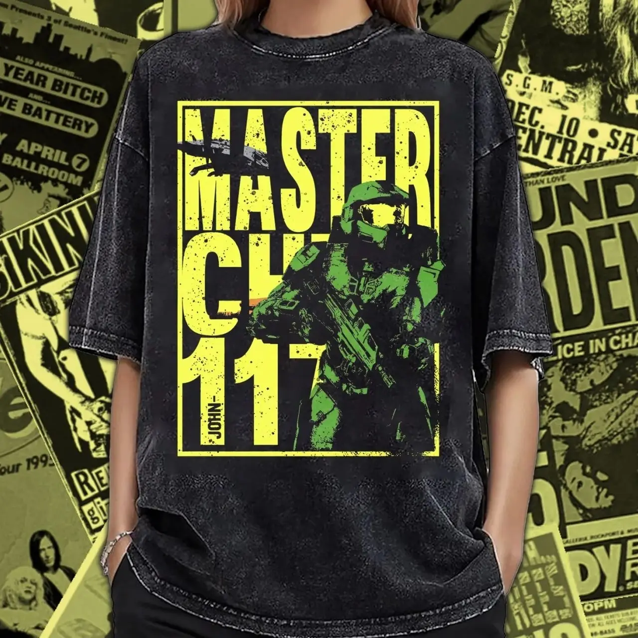 Master Chief Graphic T-Shirt — Retro Halo Gamer Tee TQS