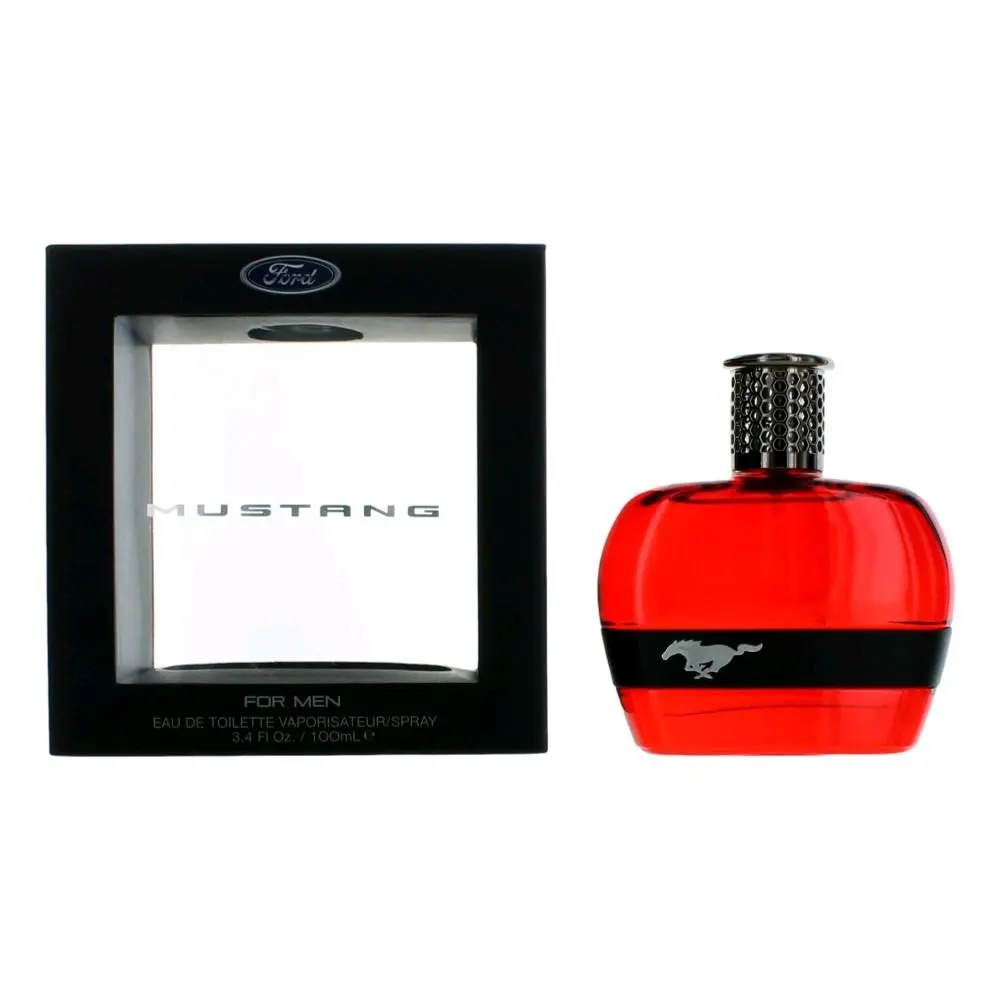 Mustang Red Eau de Toilette, a Men's Fragrance Cologne in a 3.4 fl oz Spray Bottle, 100% Authentic Guaranteed, 3.4 Oz