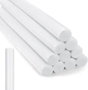 12 Pcs 1.5 x 35 Inches Round Solid Floating Foam Pool Noodles for Adults Swimming and Craft Projects, White Floating Foam Tube