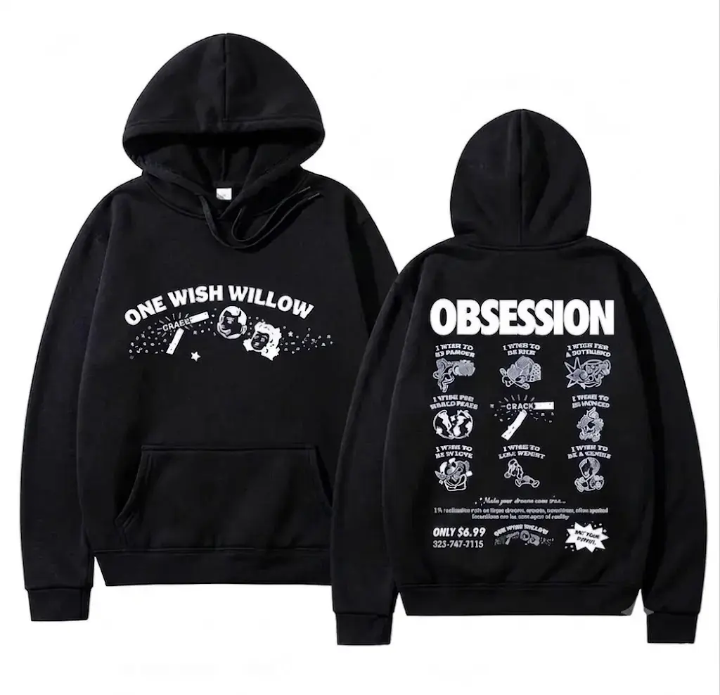 Vintage Obsession Hoodie, One Wish Willow Graphic Hoodie, Unisex Hoodie