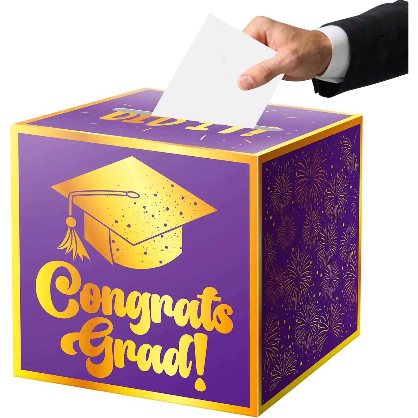 Graduation Card Box, Cardboard Congrats Grad Card Boxes Holder, Purple and Graduation Box for Graduation Party Decorations Favors Decor Supplies Props. - TikTok Shop Graduation Card Box, Cardboard Congrats Grad Card Boxes Holder, Purple and Graduation Box for Graduation Party Decorations Favors Decor Supplies Props. - TikTok Shop