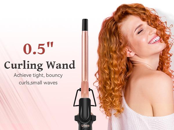Ufree 5 in 1 Curling Iron with Interchangeable Ceramic Barrels, Curling Wand Set with Flat Iron Hair Straightener, Instant Heating Hair Styling Tool, Hair Curler, Women Gifts Comfort