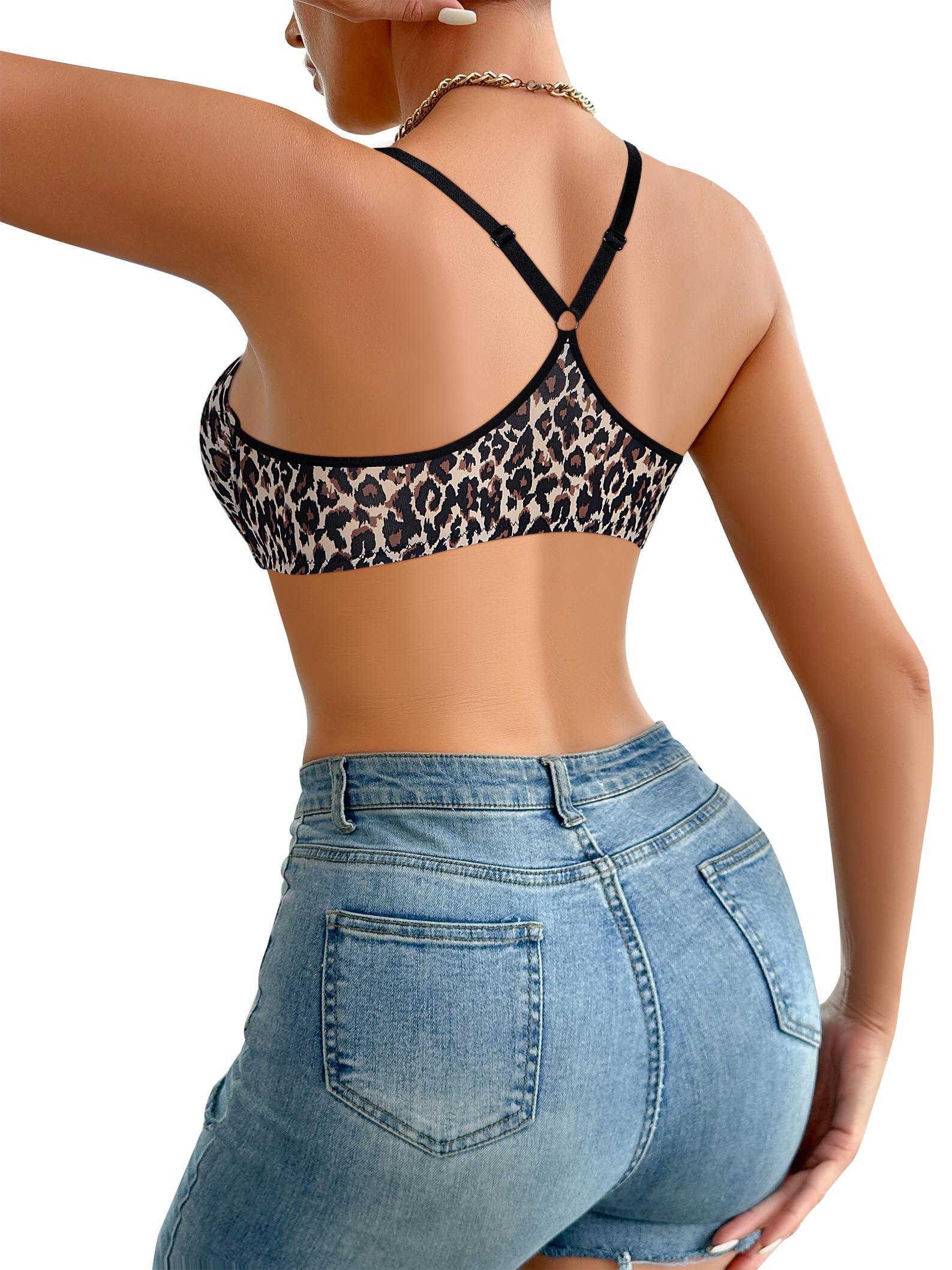 3PCS Front Buckle Push-Up Bra Set Underwire Side Support for Strong Lift Sexy Seamless Back Design Adjustable Straps Comfort Lining All-Season Daily Bra