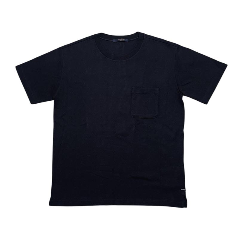 Louis Vuitton Signature 3D Pocket Monogram Short Sleeve Tee Shirt Navy