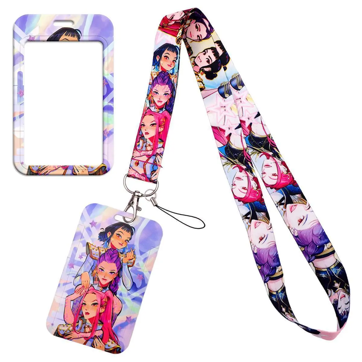 Mystic Girls Group Charm Lanyard Car Keychain Kpop Fan ID Card Pass Gym Mobile Phone Key Ring Badge Holder Jewelry Fans Gift