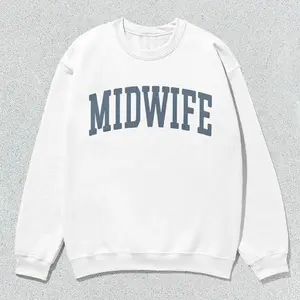 Midwife Sweatshirt Collegiate Crewneck Sweater Unisex Grey