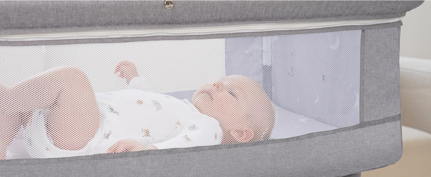 Baby Bassinet, Baby Basinet Bedside Sleeper, Easy to Fold Portable Crib Side Bassinet 2024new Style Girl/boy Folding Cot bassinetbaby