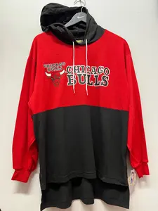 NWT 1993 Vintage Chicago Bulls Hooded Long Sleeve T-Shirt Sz M Made in USA