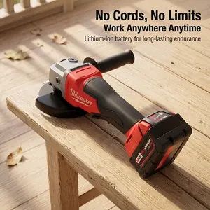 Milwaukee 125mm Brushless Angle Grinder，Cordless Cutting Polishing Tool for Metal Work, Construction & Garage Repair