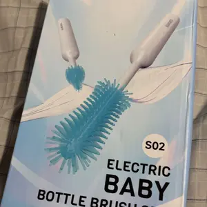 SEANCHEER S02 Electric Bottle Brush Set, Portable Baby Bottle Brush Cleaner, AA Battery-Powered & IPX7 Waterproof, with Silicone Bottle/Nipple/Straw Brush, for Home & Travel Gifts Bottlewasher Newborn Infant