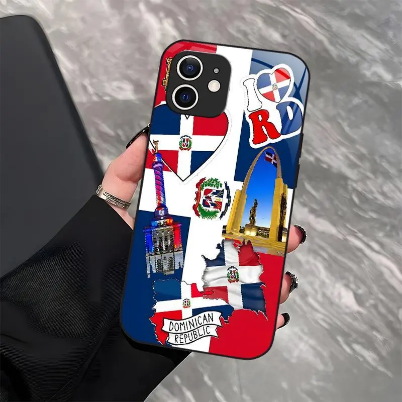 Dominican Pride Transparent Case - Premium Soft TPU Shockproof Phone Case for iPhone 12 mini, Dominican Republic Phone Case, Phone Case, Case--975