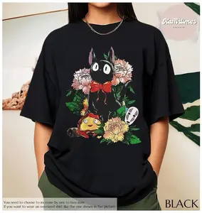 Jiji Shirt, Kikis Delivery Service T-Shirt, Studio Ghibli T-Shirt, Ghibli Shirt, Hayao Miyazaki, Studio Ghibli Gift