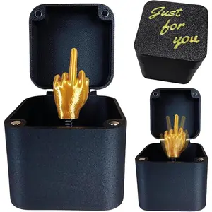 Middle Finger in a Box, Gag Gifts for Men, Joke for Adults Pop up Gift Box for Boyfriend Funny, Surprise Spoof April Fool's Day Gifts Prank for Friend, Just for You Box of Middle Fingers Toy