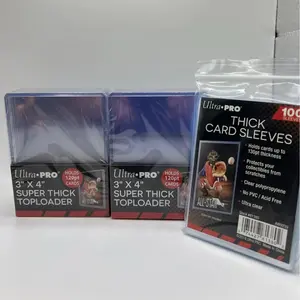 Ultra Pro 3X4 Thick Toploaders 120pt Point 2 Packs of 10 AND 100 Thick Sleeves