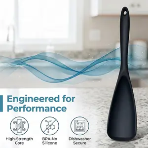 1 PCS Cooking Spoons for Non stick Cookware, Multifunction Spatula Spoon BPA-Free, One-Piece Design, Suitable for Scooping, Scraping, Serving and Mixing-YY0