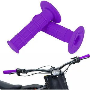 7/8" Rubber Handlebar Grips for Sur Ron Talaria E-Ride Pro SS Electric Dirt Bike, Anti-Slip Dirt Bike Grips for LBX Sting MX3 MX4 MX5 X3 XXX Purple