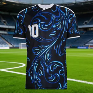 2526  Away Blue No. 10 Long Sleeve Soccer Jersey